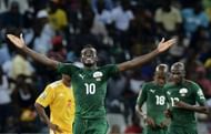Burkina Faso's forward Alain Traore (L) celebrates after scoring against Ethiopia in Nelspruit on January 25, 2013